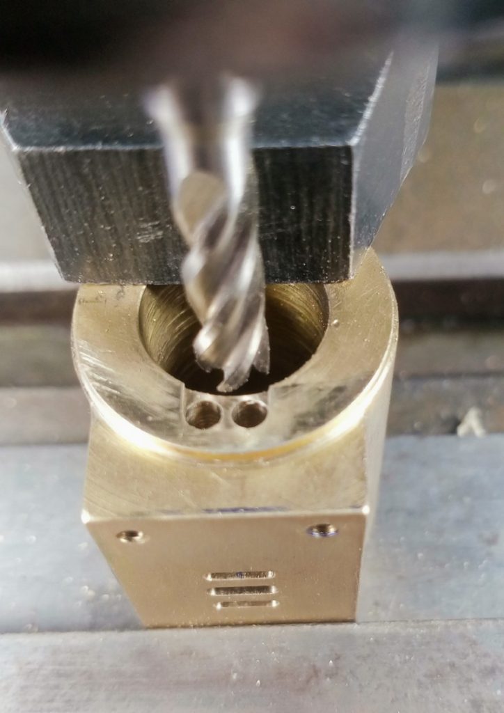 Photo showing BLTE Cylinder Setup Milling Steam Passages